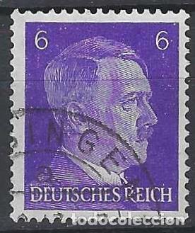 Sellos: ALEMANIA 1941-45 - S.B&Aacute;SICA, A. HITLER, VIOLETA - USADO
