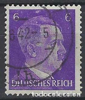 Sellos: ALEMANIA 1941-45 - S.B&Aacute;SICA, A. HITLER, VIOLETA - USADO
