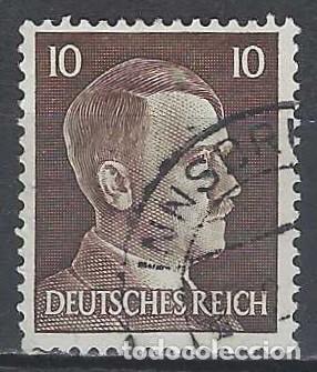Sellos: ALEMANIA 1941-45 - S.B&Aacute;SICA, A. HITLER, MARR&Oacute;N OSCURO - USADO