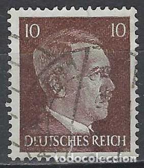 Sellos: ALEMANIA 1941-45 - S.B&Aacute;SICA, A. HITLER, MARR&Oacute;N OSCURO - USADO