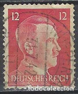 Sellos: ALEMANIA 1941-45 - S.B&Aacute;SICA, A. HITLER, ROJO CARM&Iacute;N - USADO