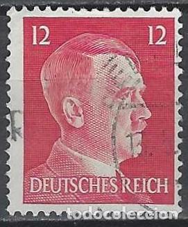 Sellos: ALEMANIA 1941-45 - S.B&Aacute;SICA, A. HITLER, ROJO CARM&Iacute;N - USADO