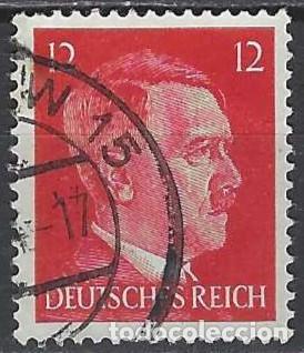 Sellos: ALEMANIA 1941-45 - S.B&Aacute;SICA, A. HITLER, ROJO CARM&Iacute;N - USADO