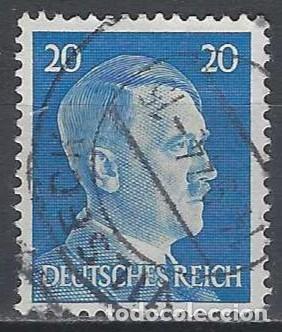 Sellos: ALEMANIA 1941-45 - S.B&Aacute;SICA, A. HITLER, AZUL - USADO