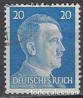 Sellos: ALEMANIA 1941-45 - S.B&Aacute;SICA, A. HITLER, AZUL - USADO