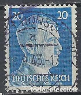 Sellos: ALEMANIA 1941-45 - S.B&Aacute;SICA, A. HITLER, AZUL - USADO