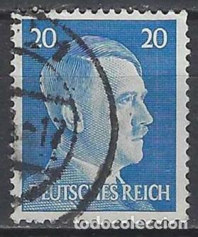 Sellos: ALEMANIA 1941-45 - S.B&Aacute;SICA, A. HITLER, AZUL - USADO