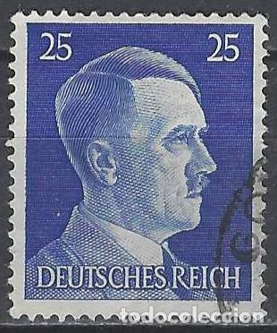 Sellos: ALEMANIA 1941-45 - S.B&Aacute;SICA, A. HITLER, AZUL VIOLETA - USADO