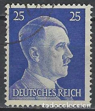 Sellos: ALEMANIA 1941-45 - S.B&Aacute;SICA, A. HITLER, AZUL VIOLETA - USADO