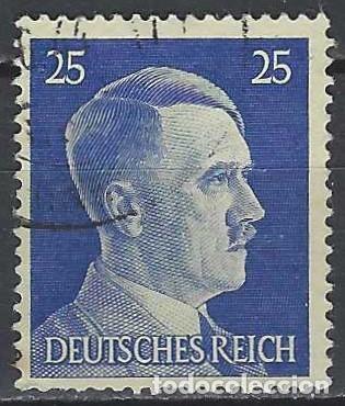 Sellos: ALEMANIA 1941-45 - S.B&Aacute;SICA, A. HITLER, AZUL VIOLETA - USADO
