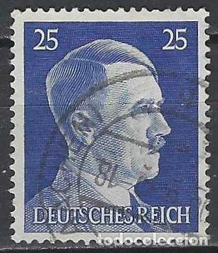 Sellos: ALEMANIA 1941-45 - S.B&Aacute;SICA, A. HITLER, AZUL VIOLETA - USADO