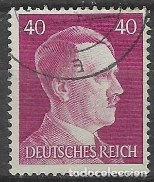 Sellos: ALEMANIA 1941-45 - S.B&Aacute;SICA, A. HITLER, ROSADO P&Uacute;RPURA - USADO