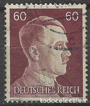 Sellos: ALEMANIA 1941-45 - S.B&Aacute;SICA, A. HITLER, MARR&Oacute;N ROJIZO - USADO