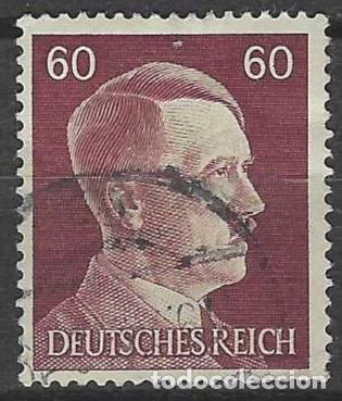 Sellos: ALEMANIA 1941-45 - S.B&Aacute;SICA, A. HITLER, MARR&Oacute;N ROJIZO - USADO