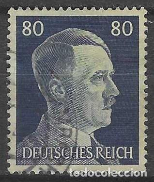 Sellos: ALEMANIA 1941-45 - S.B&Aacute;SICA, A. HITLER, AZUL OSCURO - USADO