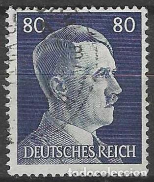 Sellos: ALEMANIA 1941-45 - S.B&Aacute;SICA, A. HITLER, AZUL OSCURO - USADO