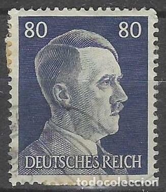 Sellos: ALEMANIA 1941-45 - S.B&Aacute;SICA, A. HITLER, AZUL OSCURO - USADO
