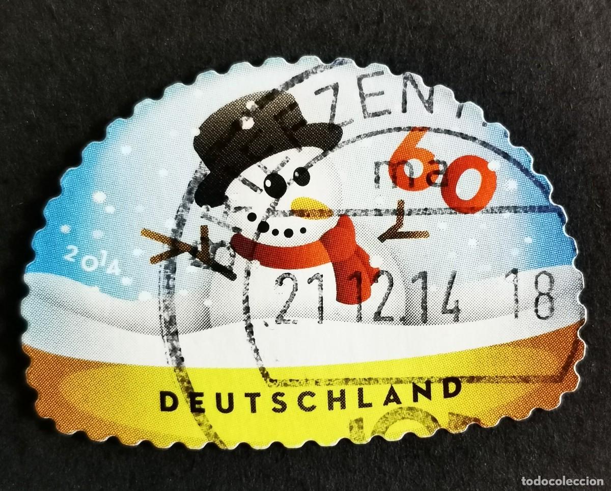 Sellos: Sello Alemania R.Federal 2014, Mu&ntilde;eco de nieve en una bola de nieve, 60 ct Michel: DE 3111