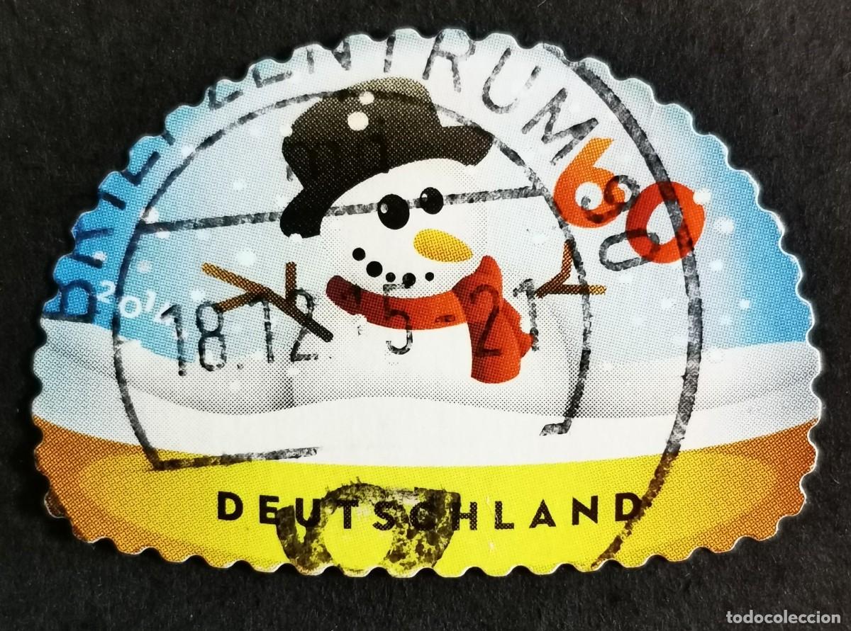 Sellos: Sello Alemania R.Federal 2014, Mu&ntilde;eco de nieve en una bola de nieve, 60 ct Michel: DE 3111