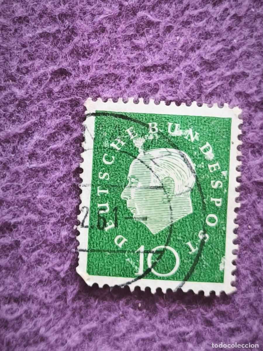 Sellos: Sello Alemania 10 Pfennig Deutsche Bundespost Cl&aacute;sico Filatelia Coleccionismo
