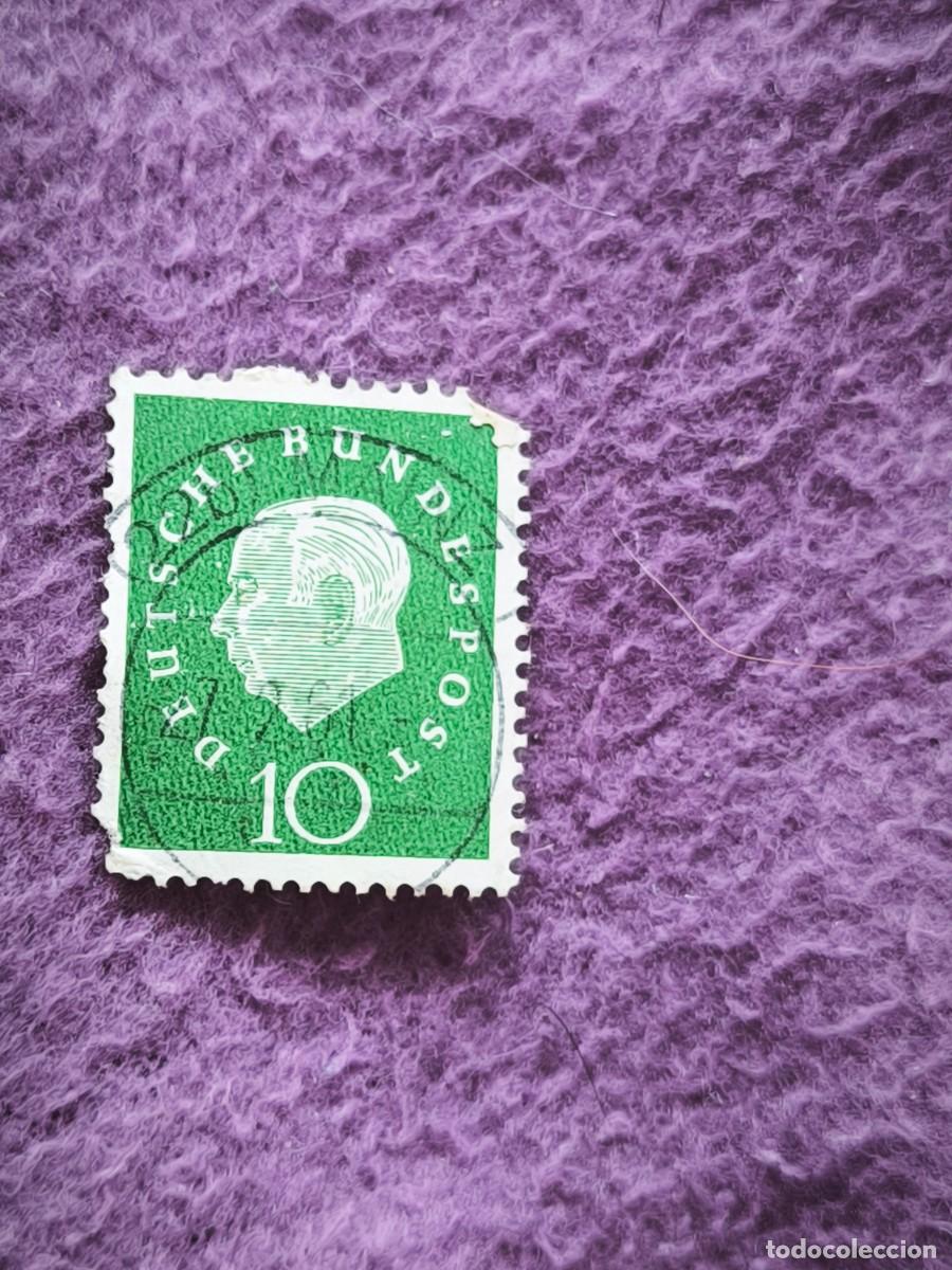 Sellos: Sello Alemania 10 Pfennig Deutsche Bundespost Cl&aacute;sico Filatelia Coleccionismo
