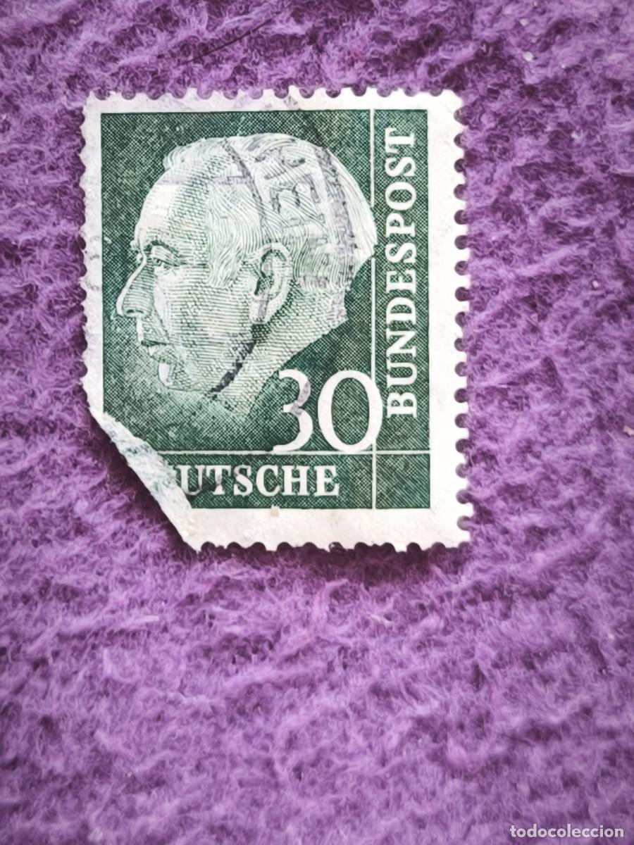 Sellos: Sello Alemania Occidental 30 Deutsche Bundespost Theodor Heuss Filatelia Cl&aacute;sica
