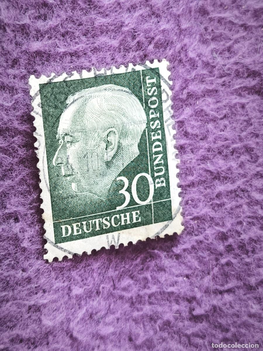 Sellos: Sello Alemania Occidental 30 Deutsche Bundespost Theodor Heuss Filatelia Cl&aacute;sica