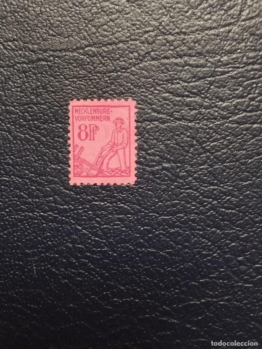 Sellos: 03.08/ Maklembourg- Pomeranie. 1945-47. 8 pf. en nuevo