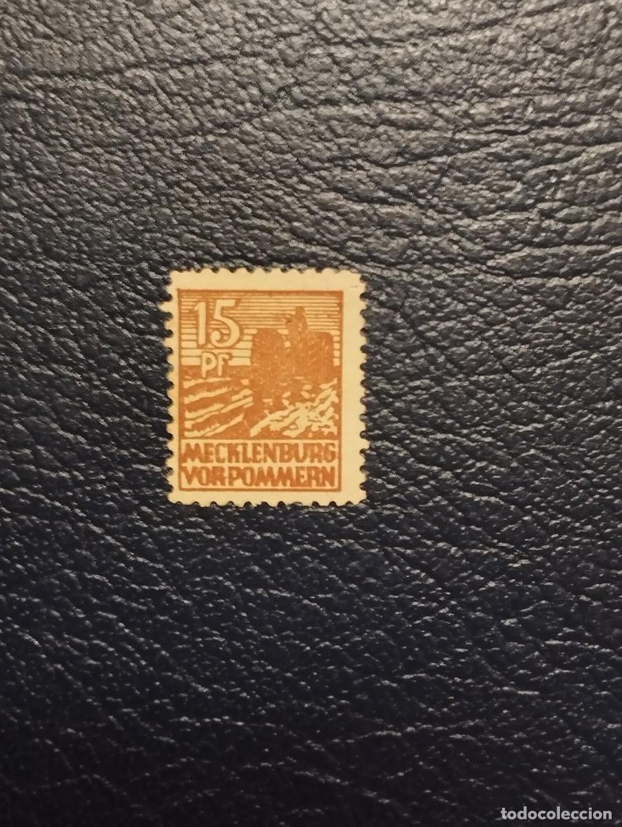 Sellos: 03.08/ Maklembourg- Pomeranie. 1946. 15 pf. Y&T 32 en nuevo