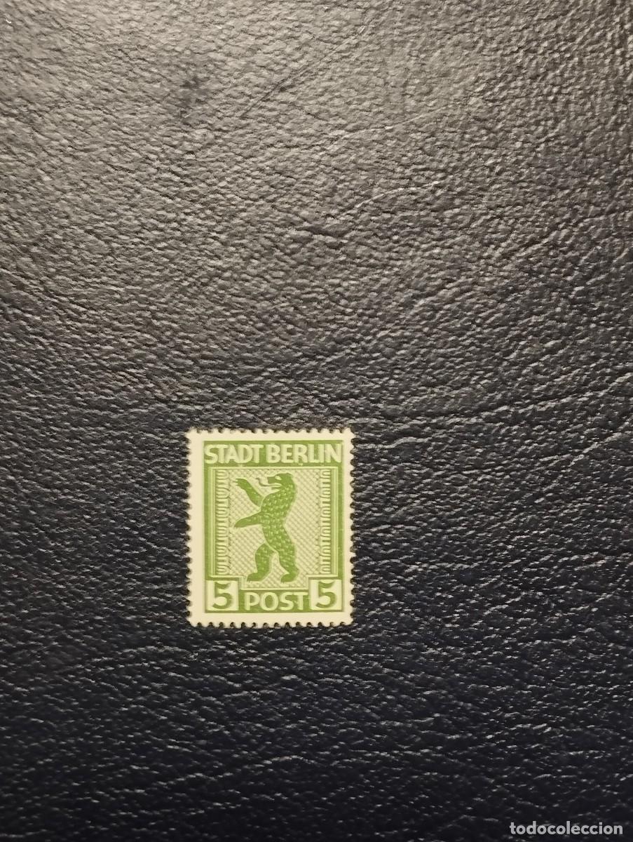 Sellos: 03.08/ Berl&iacute;n/Ocupaci&oacute;n sovi&eacute;tica. 1945. 5 pf. Y&T 1A en nuevo