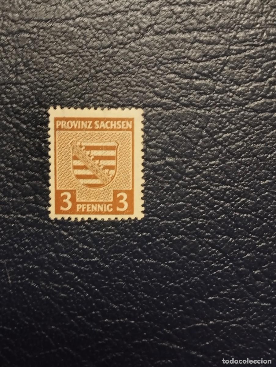 Sellos: 03.08/ Saxe/ Ocupaci&oacute;n sovi&eacute;tica.1945. 3 pf.Y&T 9 en nuevo