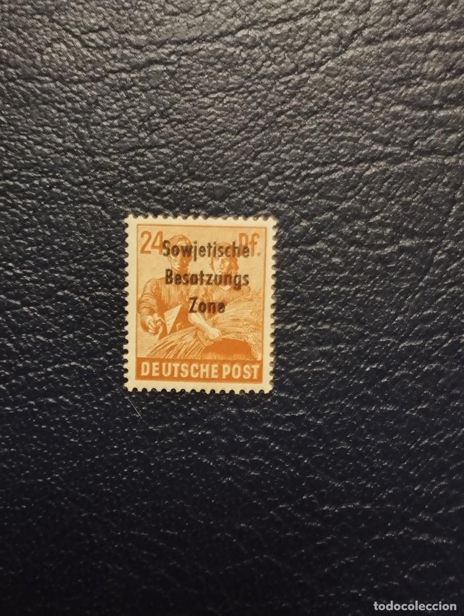 Sellos: 03.08/ Zona sovi&eacute;tica. 1948. 24 pf. Y&T 16 en nuevo