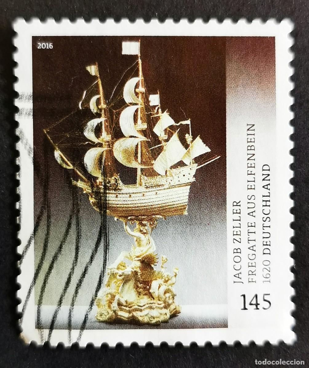 Sellos: Sello Alemania R.Federal 2016, Fragata de marfil sostenida por Neptuno, 145 ct Michel: DE 3228