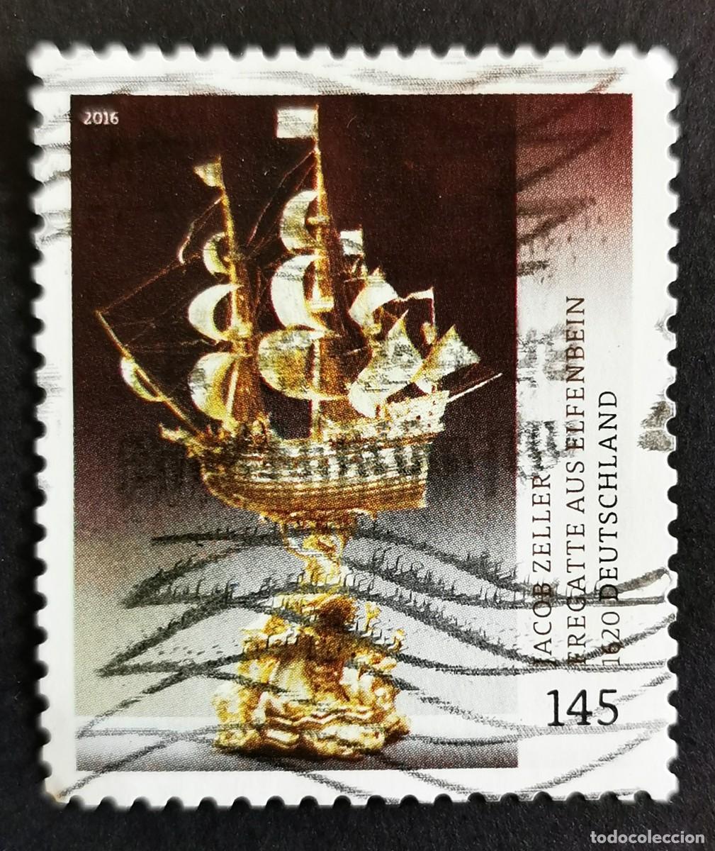 Sellos: Sello Alemania R.Federal 2016, Fragata de marfil sostenida por Neptuno, 145 ct Michel: DE 3228