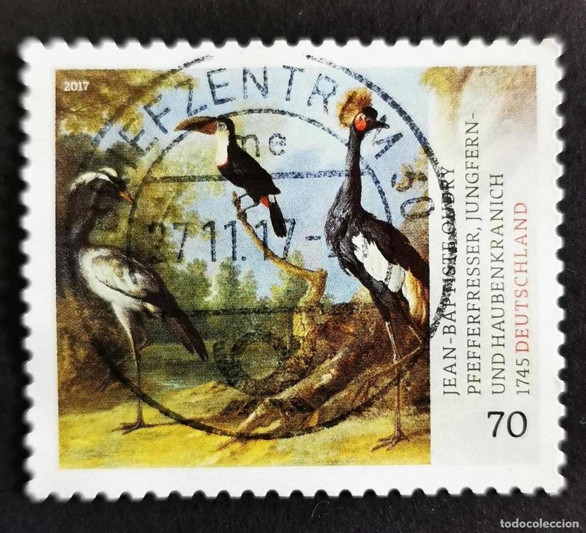 Sellos: Sello Alemania R.Federal 2017, P&aacute;jaros de Jean-Baptiste Oudry, 70 ct Michel: DE 3275