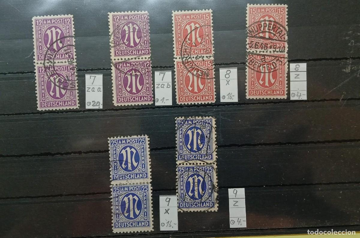 Sellos: Lote de parejas verticales, ocupaci&oacute;n de Alemania