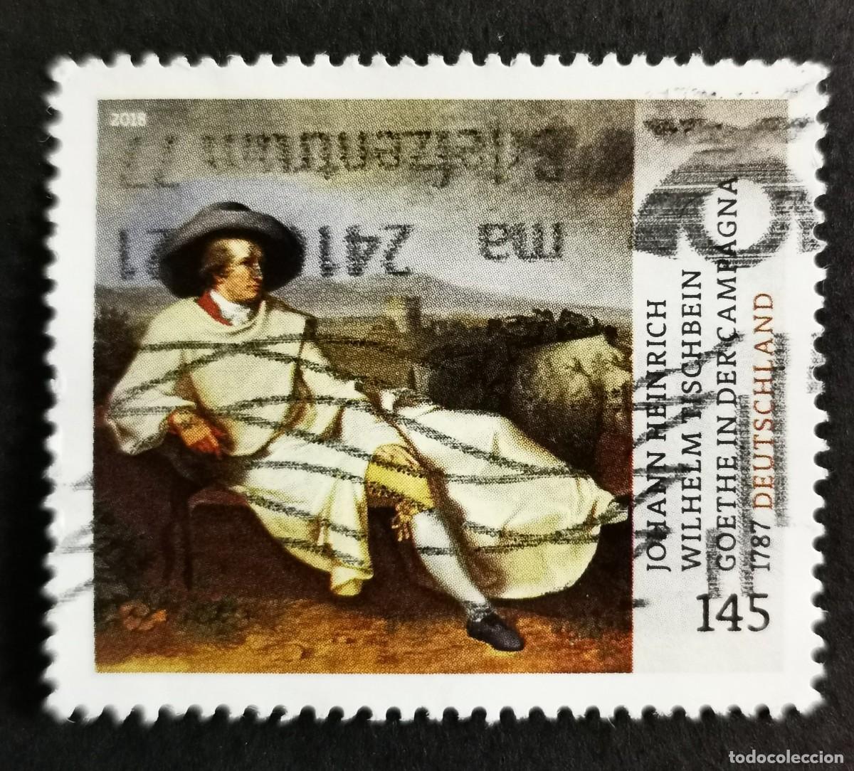Sellos: Sello Alemania R.Federal 2018, &rdquo;Goethe en campa&ntilde;a&rdquo; Johann Heinrich Wilhelm, 145 ct Michel: DE 3393