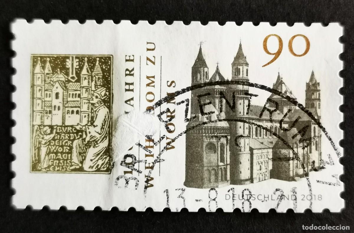 Sellos: Sello Alemania R.Federal 2018, Mil&eacute;simo aniversario consa. catedral de Worms, 90 ct Michel: DE 3394