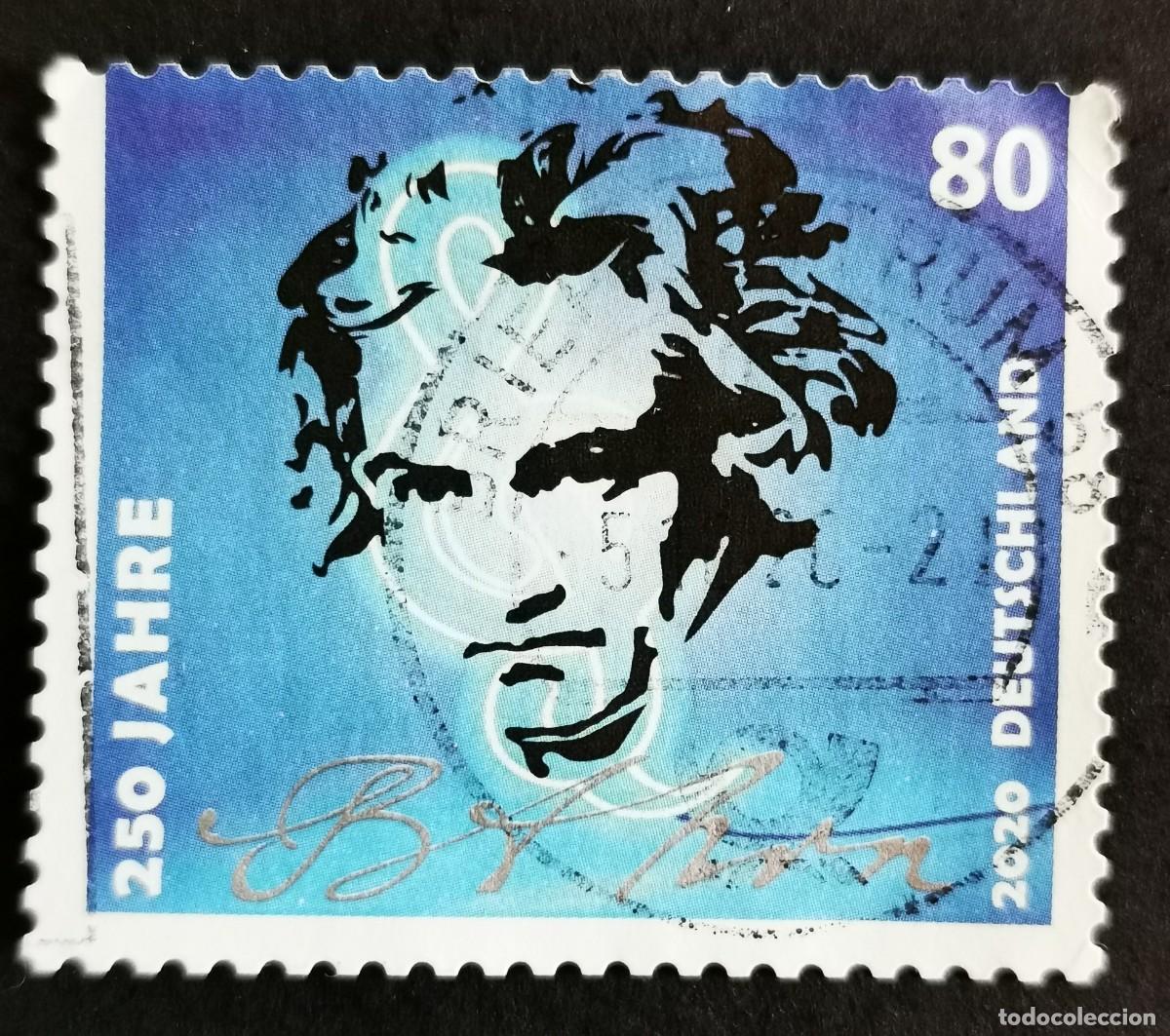Sellos: Sello Alemania R.Federal 2020, 250 aniversario nacimiento Ludwig Beethoven, 80 ct Michel: DE 3513