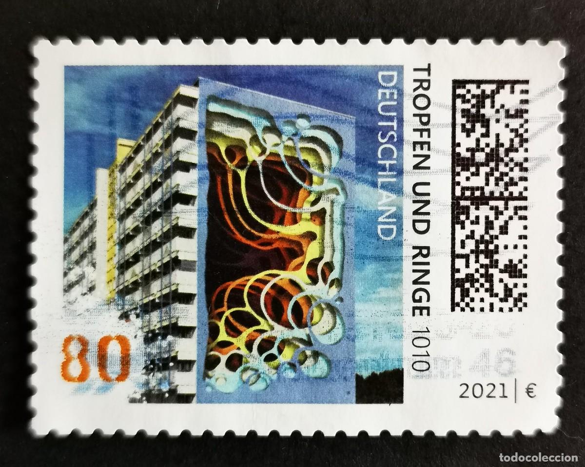Sellos: Sello Alemania R.Federal 2021, Gotas y Anillos, Berl&iacute;n, por 1010, 80 ct Michel: DE 3633