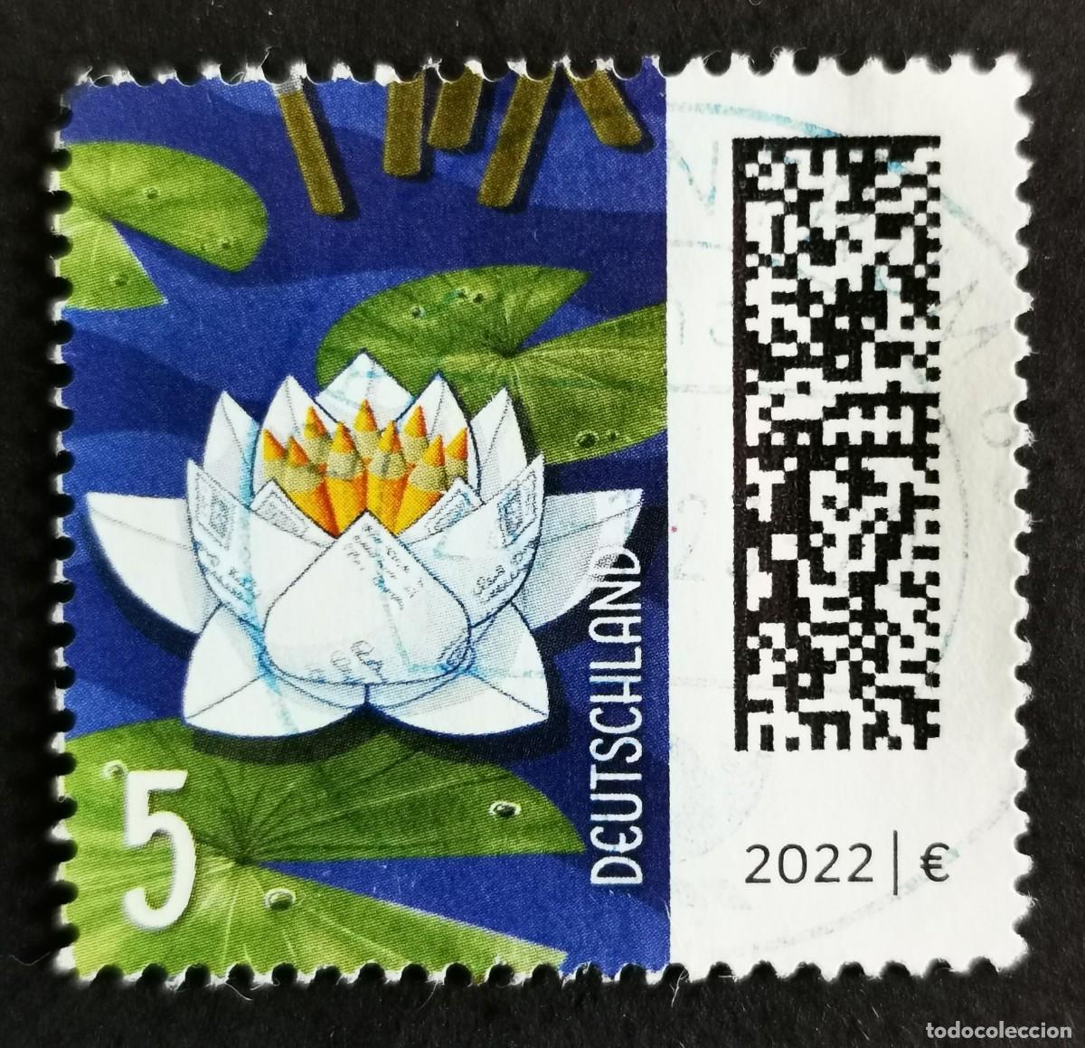 Sellos: Sello Alemania R.Federal 2021, Letras como flor de loto, 5 ct Michel: DE 3644