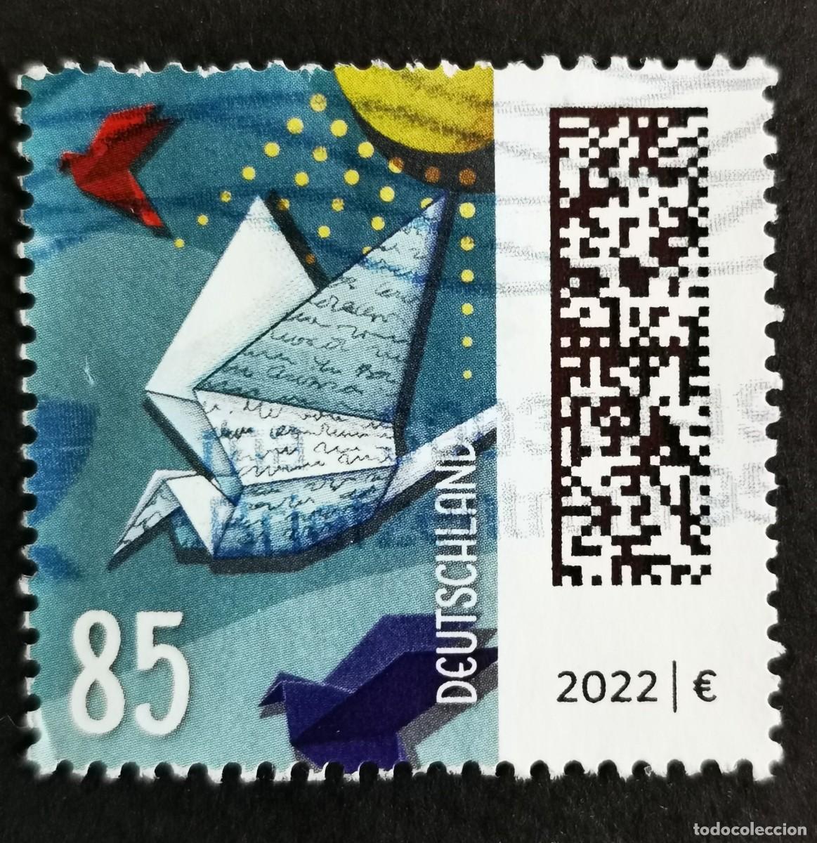 Sellos: Sello Alemania R.Federal 2021, LLetras como p&aacute;jaros, 85 ct Michel: DE 3645