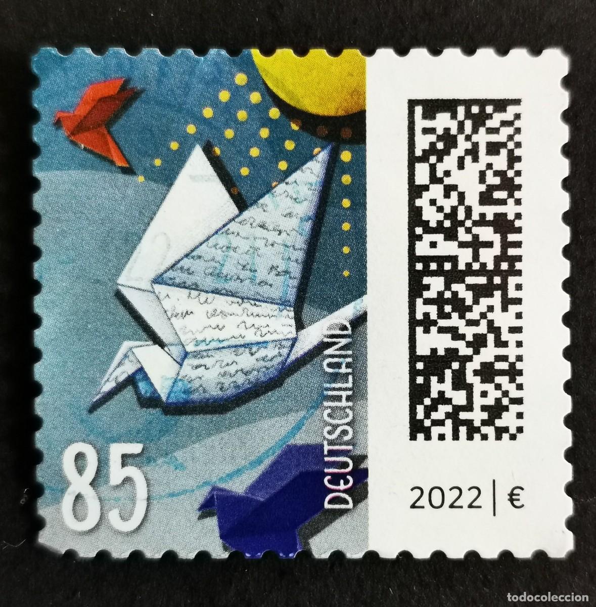 Sellos: Sello Alemania R.Federal 2021, LLetras como p&aacute;jaros, 85 ct Michel: DE 3652I