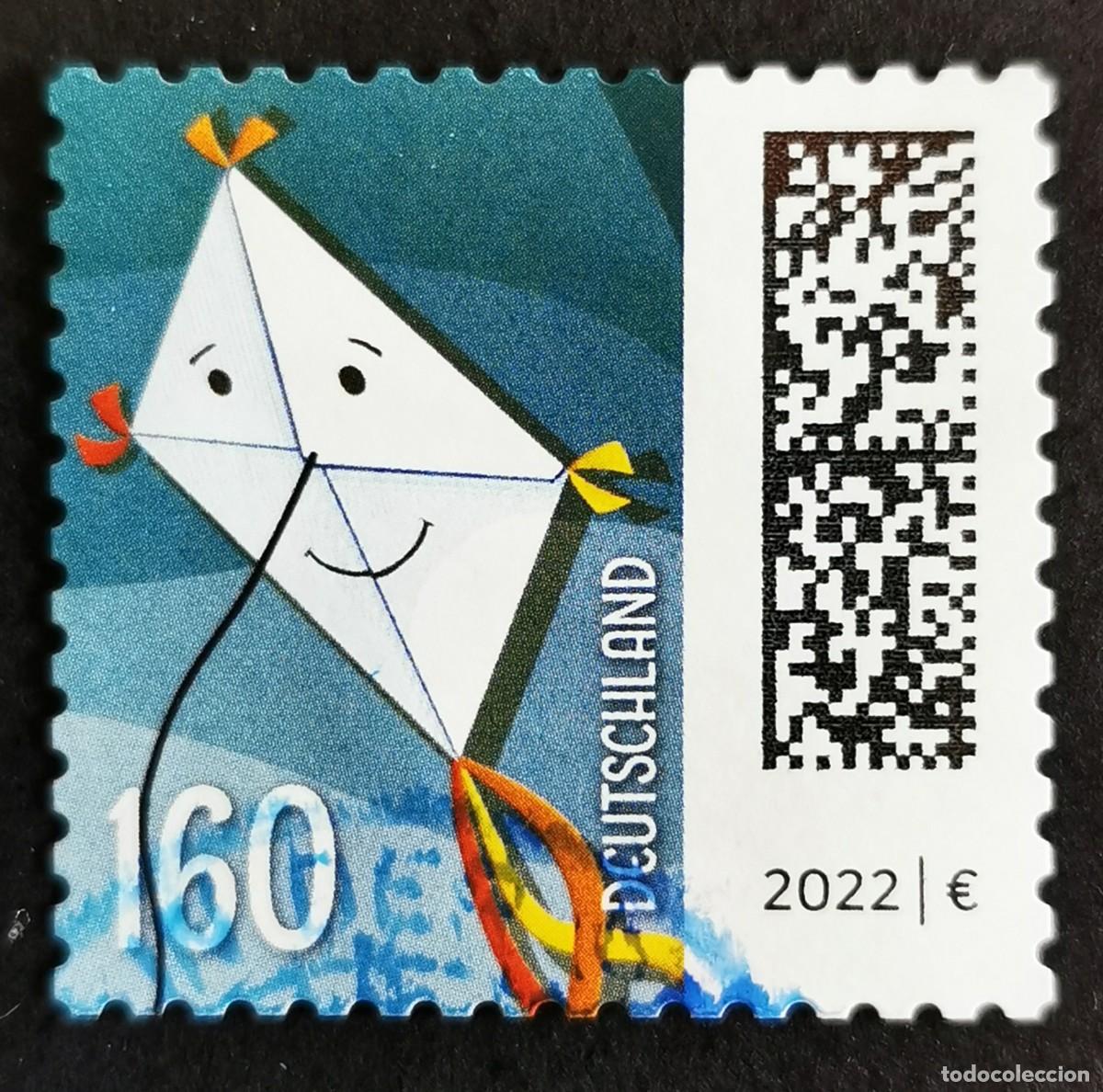 Sellos: Sello Alemania R.Federal 2021, Letras como cometas, 160 ct Michel: DE 3654I