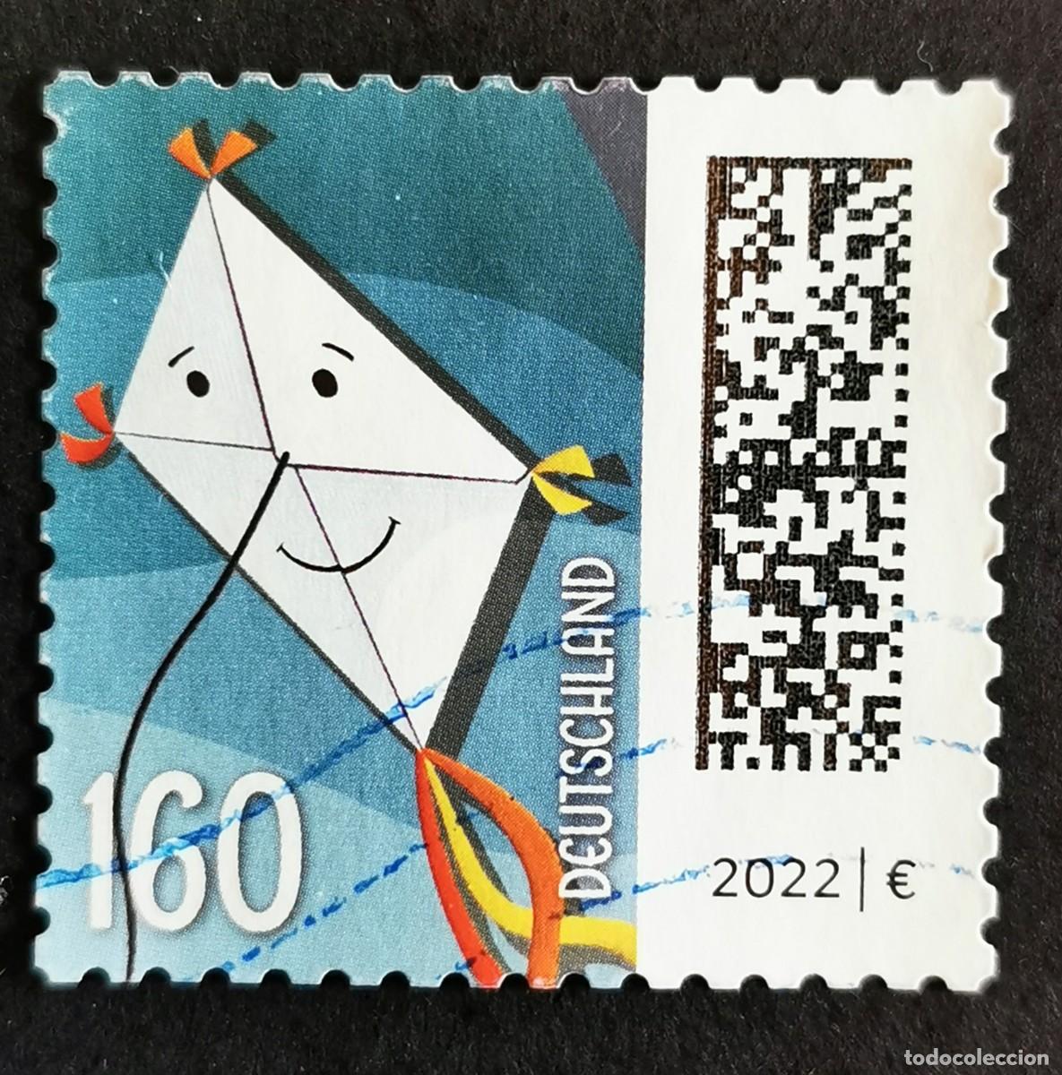 Sellos: Sello Alemania R.Federal 2021, Letras como cometas, 160 ct Michel: DE 3654I