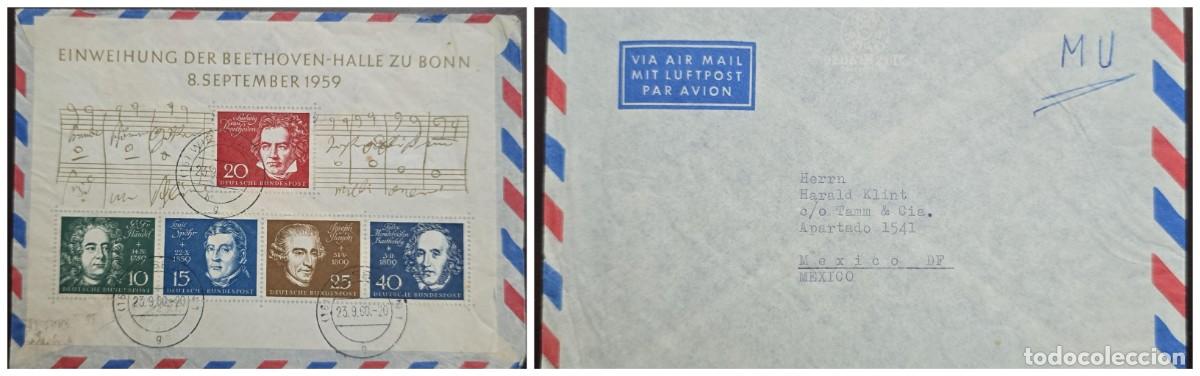 Sellos: O) 1959 GERMANY, EINWEIHUG, BEETHOVENN, MUSIC COMPOSERS OPENING OF THE HALL, BONN