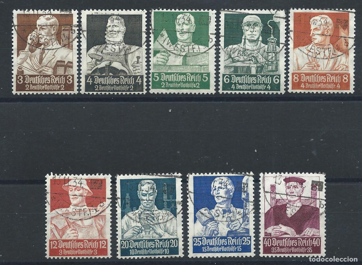 Sellos: Allemagne Empire N&deg;513/21 Obl (FU) 1934 - Secours d'Hiver