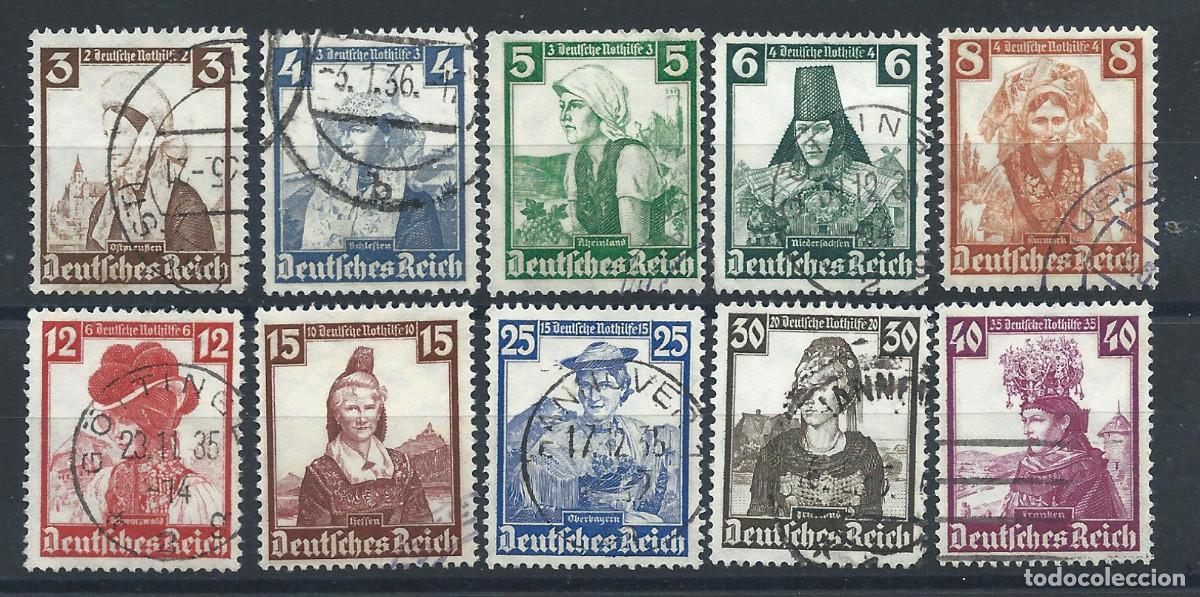 Sellos: Allemagne Empire N&deg;547/56 Obl (FU) 1935 - Costumes r&eacute;gionaux