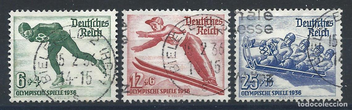 Sellos: Allemagne Empire N&deg;559/61 Obl (FU) 1935 - J.O &agrave; Garmish - Partenkirchen