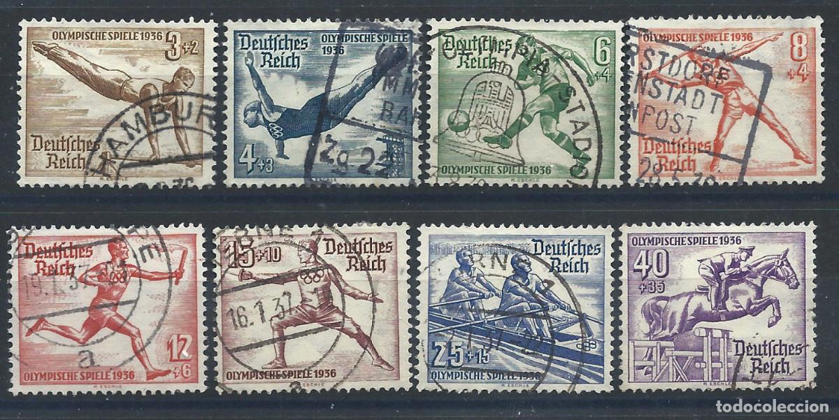 Sellos: Allemagne Empire N&deg;565/72 Obl (FU) 1936 - J.O de Berlin